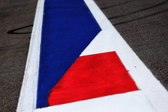 Circuit atmosphere - kerb detail.
27.09.2018. Formula 1 World Championship, Rd 16, Russian Grand Prix, Sochi Autodrom, Sochi, Russia, Preparation Day.
- www.xpbimages.com, EMail: requests@xpbimages.com - copy of publication required for printed pictures. Every used picture is fee-liable. © Copyright: Moy / XPB Images