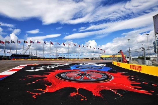 Circuit atmosphere - Pirelli.
27.09.2018. Formula 1 World Championship, Rd 16, Russian Grand Prix, Sochi Autodrom, Sochi, Russia, Preparation Day.
- www.xpbimages.com, EMail: requests@xpbimages.com - copy of publication required for printed pictures. Every used picture is fee-liable. © Copyright: Moy / XPB Images