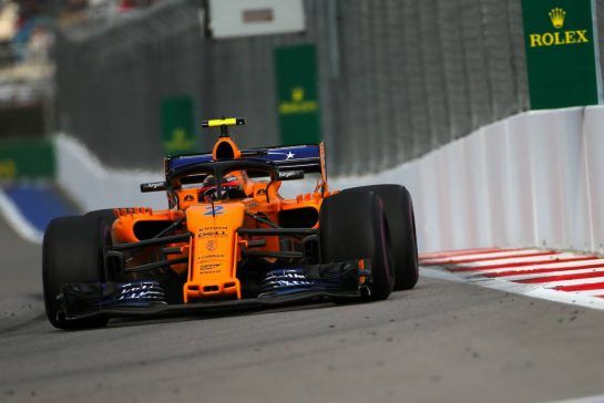 Stoffel Vandoorne (BEL) McLaren F1 
28.09.2018. Formula 1 World Championship, Rd 16, Russian Grand Prix, Sochi Autodrom, Sochi, Russia, Practice Day.
- www.xpbimages.com, EMail: requests@xpbimages.com - copy of publication required for printed pictures. Every used picture is fee-liable. © Copyright: Charniaux / XPB Images