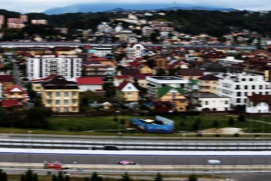 Esteban Ocon (FRA) Racing Point Force India F1 VJM11.
28.09.2018. Formula 1 World Championship, Rd 16, Russian Grand Prix, Sochi Autodrom, Sochi, Russia, Practice Day.
- www.xpbimages.com, EMail: requests@xpbimages.com - copy of publication required for printed pictures. Every used picture is fee-liable. © Copyright: Moy / XPB Images