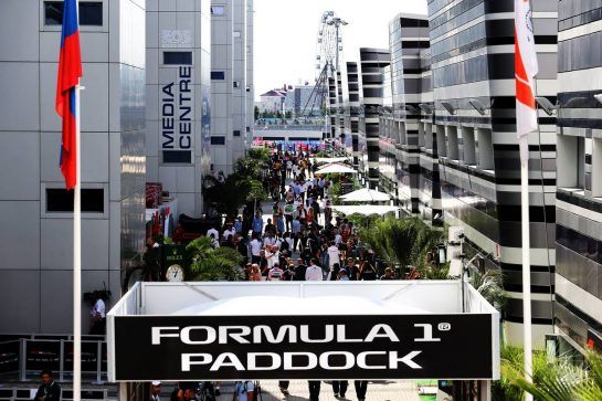 The Paddock.
29.09.2018. Formula 1 World Championship, Rd 16, Russian Grand Prix, Sochi Autodrom, Sochi, Russia, Qualifying Day.
- www.xpbimages.com, EMail: requests@xpbimages.com - copy of publication required for printed pictures. Every used picture is fee-liable. © Copyright: Moy / XPB Images