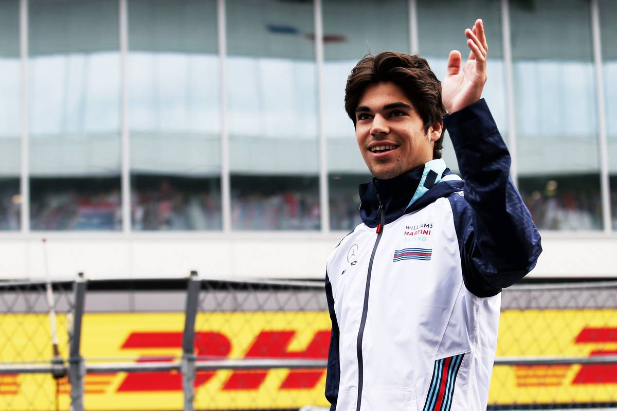 Lance Stroll (CDN) Williams on the drivers parade.