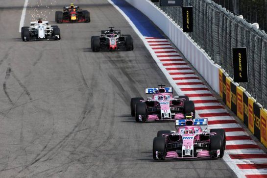 Esteban Ocon (FRA) Racing Point Force India F1 VJM11.
30.09.2018. Formula 1 World Championship, Rd 16, Russian Grand Prix, Sochi Autodrom, Sochi, Russia, Race Day.
- www.xpbimages.com, EMail: requests@xpbimages.com - copy of publication required for printed pictures. Every used picture is fee-liable. © Copyright: Charniaux / XPB Images