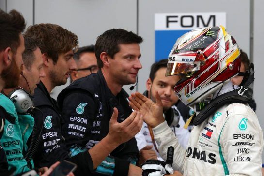 Lewis Hamilton (GBR) Mercedes AMG F1  
30.09.2018. Formula 1 World Championship, Rd 16, Russian Grand Prix, Sochi Autodrom, Sochi, Russia, Race Day.
- www.xpbimages.com, EMail: requests@xpbimages.com - copy of publication required for printed pictures. Every used picture is fee-liable. © Copyright: Charniaux / XPB Images