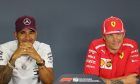 Lewis Hamilton (GBR) Mercedes AMG F1 and Kimi Raikkonen (FIN) Scuderia Ferrari