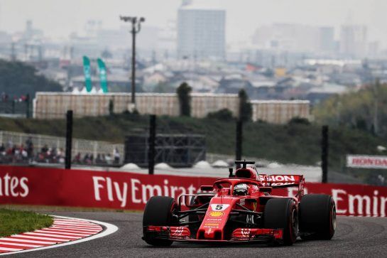 Sebastian Vettel (GER) Ferrari SF71H.
05.10.2018. Formula 1 World Championship, Rd 17, Japanese Grand Prix, Suzuka, Japan, Practice Day.
- www.xpbimages.com, EMail: requests@xpbimages.com - copy of publication required for printed pictures. Every used picture is fee-liable. © Copyright: Photo4 / XPB Images
