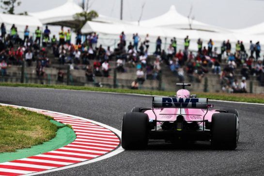 Sergio Perez (MEX) Racing Point Force India F1 VJM11.
05.10.2018. Formula 1 World Championship, Rd 17, Japanese Grand Prix, Suzuka, Japan, Practice Day.
- www.xpbimages.com, EMail: requests@xpbimages.com - copy of publication required for printed pictures. Every used picture is fee-liable. © Copyright: Photo4 / XPB Images