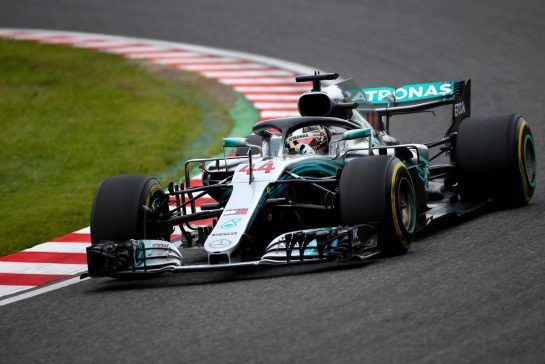 Lewis Hamilton (GBR) Mercedes AMG F1  
05.10.2018. Formula 1 World Championship, Rd 17, Japanese Grand Prix, Suzuka, Japan, Practice Day.
- www.xpbimages.com, EMail: requests@xpbimages.com - copy of publication required for printed pictures. Every used picture is fee-liable. © Copyright: Charniaux / XPB Images