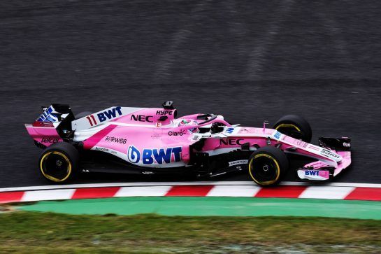 Sergio Perez (MEX) Racing Point Force India F1 VJM11.
05.10.2018. Formula 1 World Championship, Rd 17, Japanese Grand Prix, Suzuka, Japan, Practice Day.
- www.xpbimages.com, EMail: requests@xpbimages.com - copy of publication required for printed pictures. Every used picture is fee-liable. © Copyright: Photo4 / XPB Images
