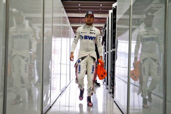 Sergio Perez (MEX) Racing Point Force India F1 Team.
06.10.2018. Formula 1 World Championship, Rd 17, Japanese Grand Prix, Suzuka, Japan, Qualifying Day.
- www.xpbimages.com, EMail: requests@xpbimages.com - copy of publication required for printed pictures. Every used picture is fee-liable. © Copyright: Moy / XPB Images