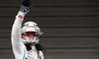 Lewis Hamilton (GBR) Mercedes AMG F1 celebrates pole for the 2018 Japanese Grand Prix