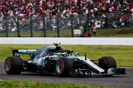 Valtteri Bottas (FIN) Mercedes AMG F1 W09.
06.10.2018. Formula 1 World Championship, Rd 17, Japanese Grand Prix, Suzuka, Japan, Qualifying Day.
- www.xpbimages.com, EMail: requests@xpbimages.com - copy of publication required for printed pictures. Every used picture is fee-liable. © Copyright: Photo4 / XPB Images