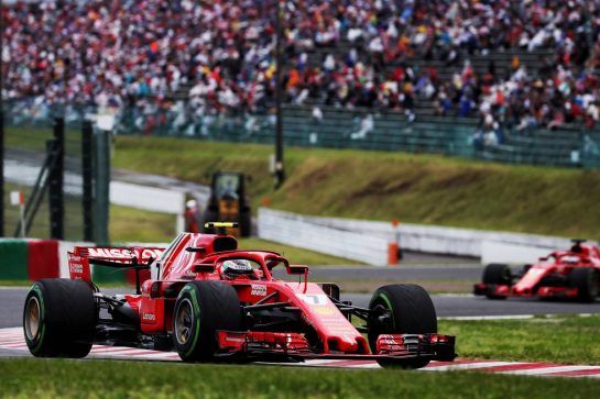 Kimi Raikkonen (FIN) Ferrari SF71H on intermediate Pirelli tyres in qualifying.
06.10.2018. Formula 1 World Championship, Rd 17, Japanese Grand Prix, Suzuka, Japan, Qualifying Day.
- www.xpbimages.com, EMail: requests@xpbimages.com - copy of publication required for printed pictures. Every used picture is fee-liable. © Copyright: Photo4 / XPB Images