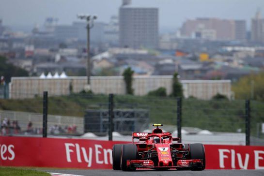 Kimi Raikkonen (FIN) Scuderia Ferrari 
06.10.2018. Formula 1 World Championship, Rd 17, Japanese Grand Prix, Suzuka, Japan, Qualifying Day.
- www.xpbimages.com, EMail: requests@xpbimages.com - copy of publication required for printed pictures. Every used picture is fee-liable. © Copyright: Charniaux / XPB Images