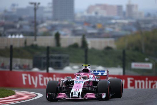 Esteban Ocon (FRA) Force India F1 
06.10.2018. Formula 1 World Championship, Rd 17, Japanese Grand Prix, Suzuka, Japan, Qualifying Day.
- www.xpbimages.com, EMail: requests@xpbimages.com - copy of publication required for printed pictures. Every used picture is fee-liable. © Copyright: Charniaux / XPB Images