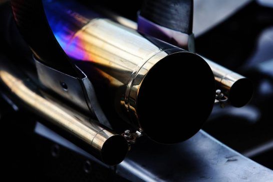 Sauber C37 exhaust detail.
06.10.2018. Formula 1 World Championship, Rd 17, Japanese Grand Prix, Suzuka, Japan, Qualifying Day.
- www.xpbimages.com, EMail: requests@xpbimages.com - copy of publication required for printed pictures. Every used picture is fee-liable. © Copyright: Moy / XPB Images