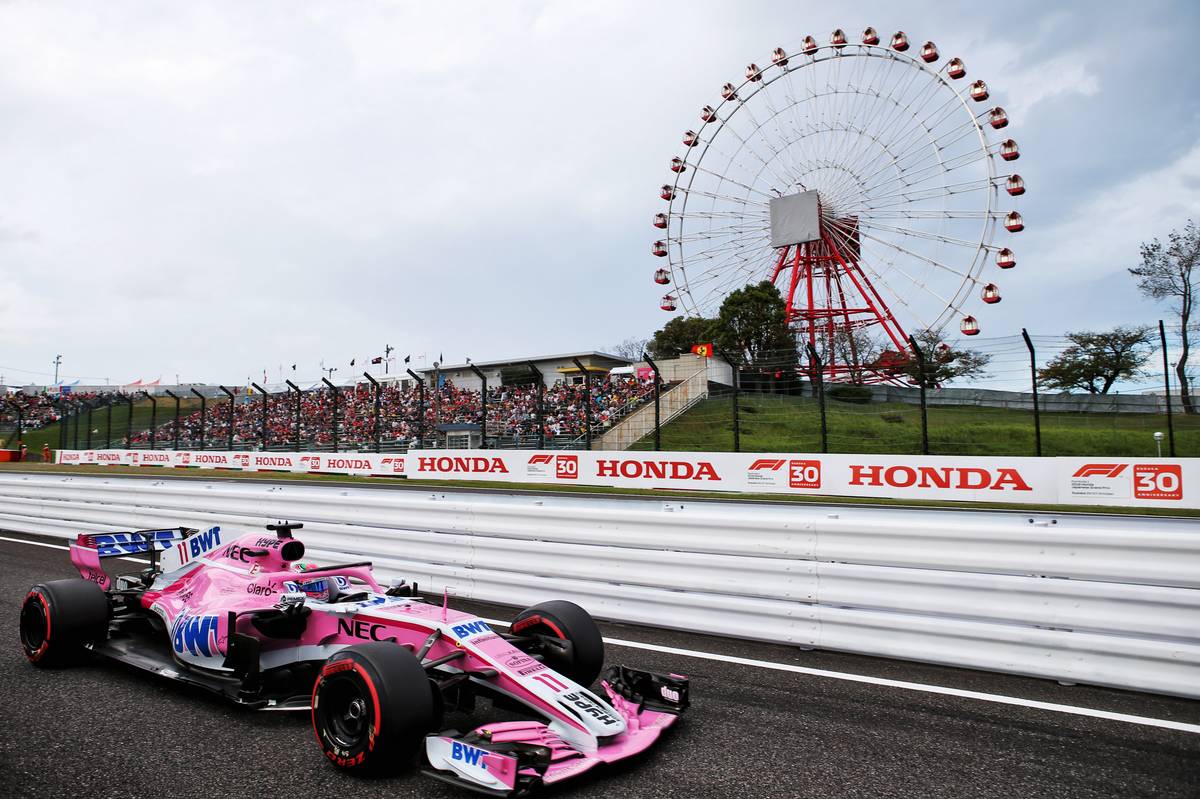 Sergio Perez (MEX) Racing Point Force India F1 VJM11.