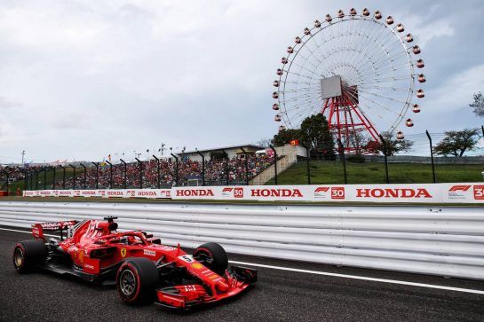 Sebastian Vettel (GER) Ferrari SF71H.
06.10.2018. Formula 1 World Championship, Rd 17, Japanese Grand Prix, Suzuka, Japan, Qualifying Day.
- www.xpbimages.com, EMail: requests@xpbimages.com - copy of publication required for printed pictures. Every used picture is fee-liable. © Copyright: Batchelor / XPB Images