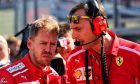 Sebastian Vettel (GER) Ferrari with Riccardo Adami (ITA) Ferrari Race Engineer on the grid.
