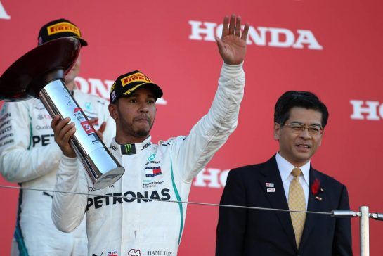 Lewis Hamilton (GBR) Mercedes AMG F1  
07.10.2018. Formula 1 World Championship, Rd 17, Japanese Grand Prix, Suzuka, Japan, Race Day.
- www.xpbimages.com, EMail: requests@xpbimages.com - copy of publication required for printed pictures. Every used picture is fee-liable. © Copyright: Charniaux / XPB Images