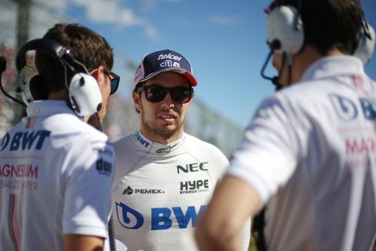 Sergio Perez (MEX) Sahara Force India F1  
07.10.2018. Formula 1 World Championship, Rd 17, Japanese Grand Prix, Suzuka, Japan, Race Day.
- www.xpbimages.com, EMail: requests@xpbimages.com - copy of publication required for printed pictures. Every used picture is fee-liable. © Copyright: Charniaux / XPB Images