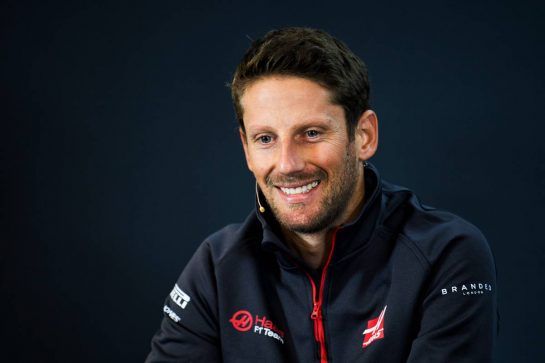 Romain Grosjean (FRA) Haas F1 Team in the FIA Press Conference.
18.10.2018. Formula 1 World Championship, Rd 18, United States Grand Prix, Austin, Texas, USA, Preparation Day.
- www.xpbimages.com, EMail: requests@xpbimages.com - copy of publication required for printed pictures. Every used picture is fee-liable. © Copyright: Price / XPB Images