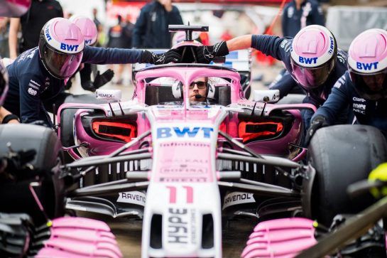 Racing Point Force India F1 Team practices a pit stop.
18.10.2018. Formula 1 World Championship, Rd 18, United States Grand Prix, Austin, Texas, USA, Preparation Day.
 - www.xpbimages.com, EMail: requests@xpbimages.com - copy of publication required for printed pictures. Every used picture is fee-liable. © Copyright: Price / XPB Images