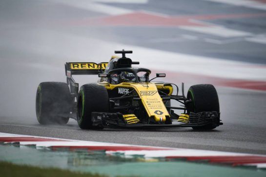 Nico Hulkenberg (GER) Renault Sport F1 Team RS18.
19.10.2018. Formula 1 World Championship, Rd 18, United States Grand Prix, Austin, Texas, USA, Practice Day.
 - www.xpbimages.com, EMail: requests@xpbimages.com - copy of publication required for printed pictures. Every used picture is fee-liable. © Copyright: Price / XPB Images