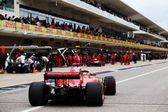 Sebastian Vettel (GER) Ferrari SF71H.
20.10.2018. Formula 1 World Championship, Rd 18, United States Grand Prix, Austin, Texas, USA, Qualifying Day.
- www.xpbimages.com, EMail: requests@xpbimages.com - copy of publication required for printed pictures. Every used picture is fee-liable. © Copyright: Batchelor / XPB Images