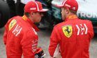 Kimi Raikkonen (FIN) Ferrari SF71H and Sebastian Vettel (GER) Ferrari SF71H,