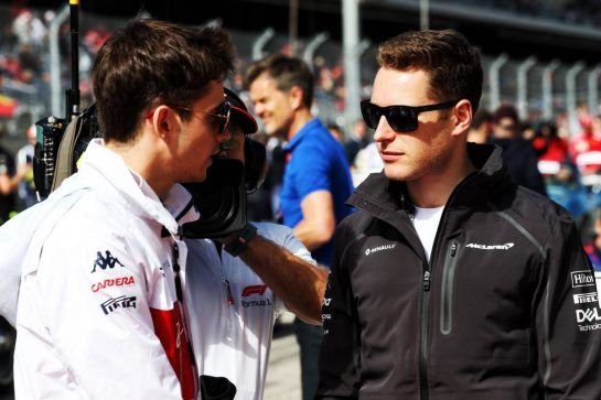 (L to R): Charles Leclerc (MON) Sauber F1 Team and Stoffel Vandoorne (BEL) McLaren on the drivers parade.
21.10.2018. Formula 1 World Championship, Rd 18, United States Grand Prix, Austin, Texas, USA, Race Day.
- www.xpbimages.com, EMail: requests@xpbimages.com - copy of publication required for printed pictures. Every used picture is fee-liable. © Copyright: Batchelor / XPB Images