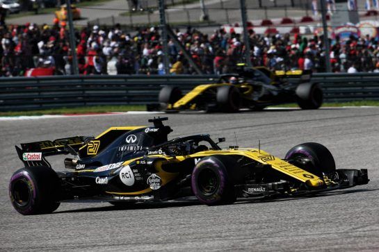 Nico Hulkenberg (GER) Renault Sport F1 Team RS18.
21.10.2018. Formula 1 World Championship, Rd 18, United States Grand Prix, Austin, Texas, USA, Race Day.
- www.xpbimages.com, EMail: requests@xpbimages.com - copy of publication required for printed pictures. Every used picture is fee-liable. © Copyright: Batchelor / XPB Images