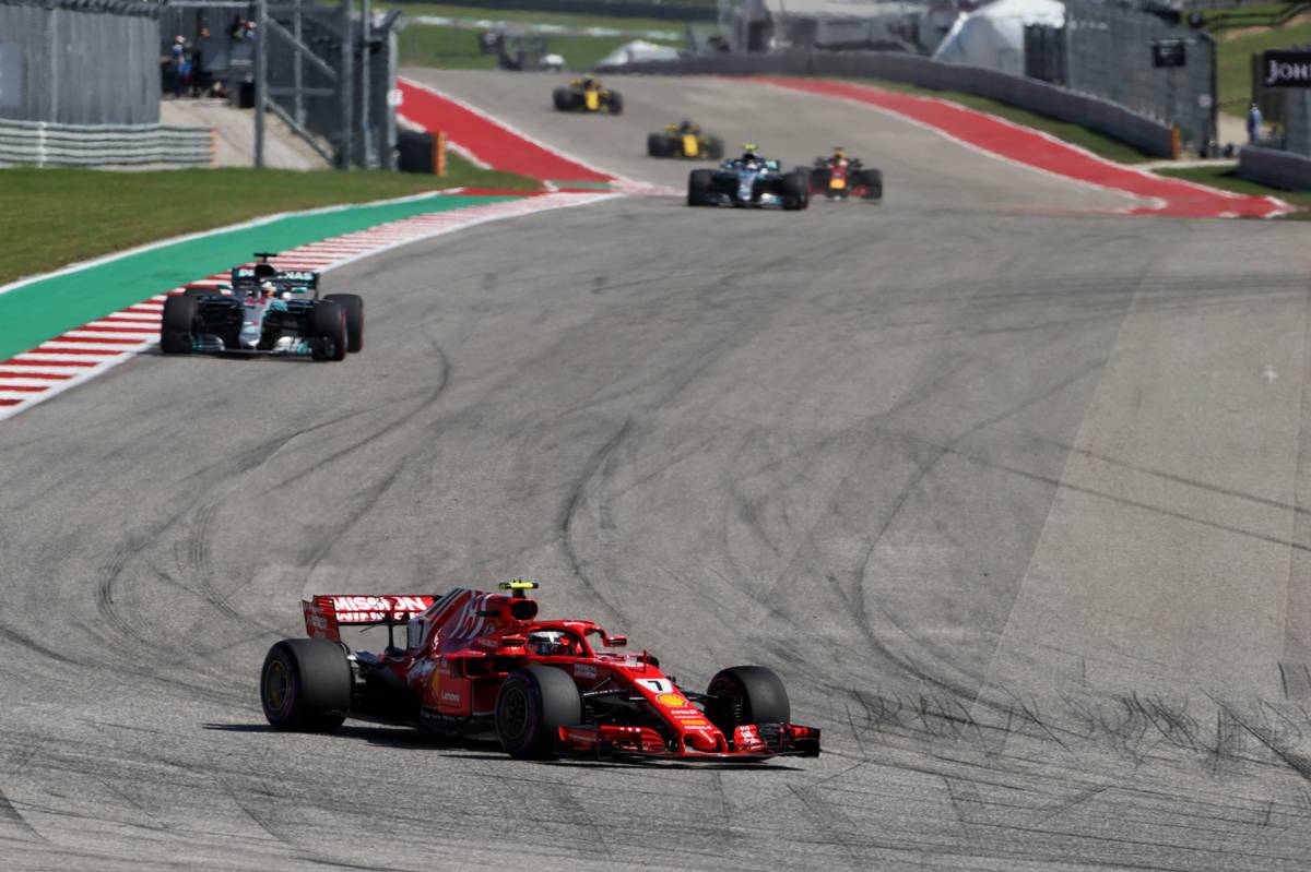 United States Grand Prix - Kimi Raikkonen (FIN) Ferrari SF71H leads