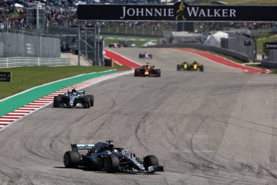 Lewis Hamilton (GBR) Mercedes AMG F1 W09.
21.10.2018. Formula 1 World Championship, Rd 18, United States Grand Prix, Austin, Texas, USA, Race Day.
- www.xpbimages.com, EMail: requests@xpbimages.com - copy of publication required for printed pictures. Every used picture is fee-liable. © Copyright: Bearne / XPB Images