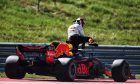 Daniel Ricciardo (AUS) Red Bull Racing RB14 retired from the US Grand Prix