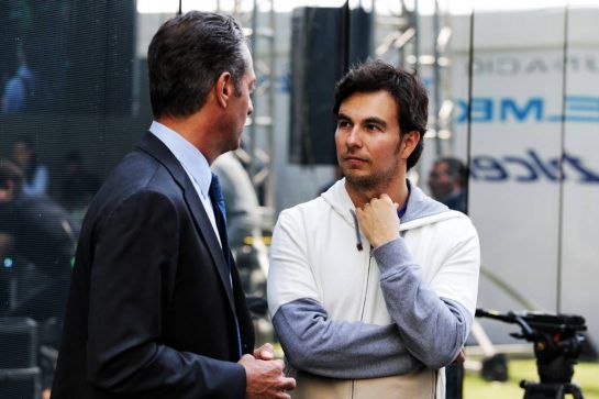 Sergio Perez (MEX) Racing Point Force India F1 Team with Carlos Slim Domit (MEX) Chairman of America Movil at an America Movil Charity Football Match.
24.10.2018. Formula 1 World Championship, Rd 19, Mexican Grand Prix, Mexico City, Mexico, Preparation Day.
- www.xpbimages.com, EMail: requests@xpbimages.com - copy of publication required for printed pictures. Every used picture is fee-liable. © Copyright: Moy / XPB Images