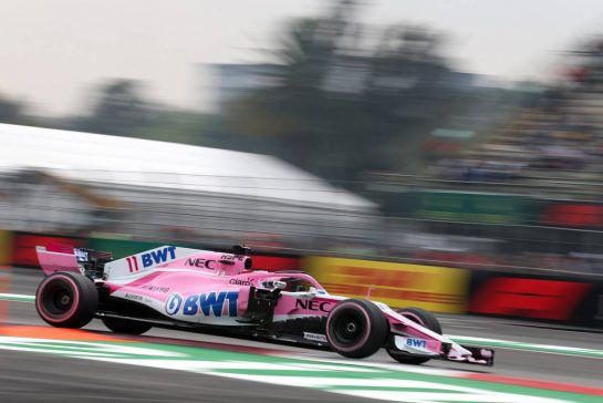 Sergio Perez (MEX) Sahara Force India F1   
27.10.2018. Formula 1 World Championship, Rd 19, Mexican Grand Prix, Mexico City, Mexico, Qualifying Day.
- www.xpbimages.com, EMail: requests@xpbimages.com - copy of publication required for printed pictures. Every used picture is fee-liable. © Copyright: Charniaux / XPB Images