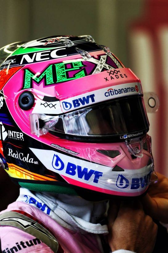 Sergio Perez (MEX) Racing Point Force India F1 Team.
27.10.2018. Formula 1 World Championship, Rd 19, Mexican Grand Prix, Mexico City, Mexico, Qualifying Day.
- www.xpbimages.com, EMail: requests@xpbimages.com - copy of publication required for printed pictures. Every used picture is fee-liable. © Copyright: Moy / XPB Images