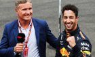 Daniel Ricciardo (AUS) Red Bull Racing (Right) celebrates his pole position in qualifying parc ferme with David Coulthard