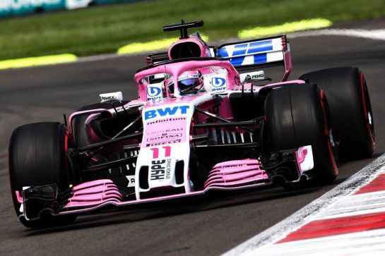 Sergio Perez (MEX) Racing Point Force India F1 VJM11
28.10.2018. Formula 1 World Championship, Rd 19, Mexican Grand Prix, Mexico City, Mexico, Race Day.
- www.xpbimages.com, EMail: requests@xpbimages.com - copy of publication required for printed pictures. Every used picture is fee-liable. © Copyright: Moy / XPB Images