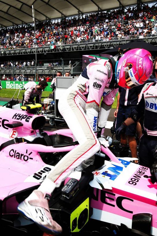 Esteban Ocon (FRA) Racing Point Force India F1 VJM11 on the grid.
28.10.2018. Formula 1 World Championship, Rd 19, Mexican Grand Prix, Mexico City, Mexico, Race Day.
- www.xpbimages.com, EMail: requests@xpbimages.com - copy of publication required for printed pictures. Every used picture is fee-liable. © Copyright: Moy / XPB Images