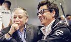 FIA President Jean Todt and Mercedes team principal Toto Wolff.