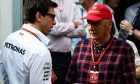 Toto Wolff (GER) Mercedes AMG F1 Shareholder and Executive Director with Niki Lauda (AUT) Mercedes Non-Executive Chairman.