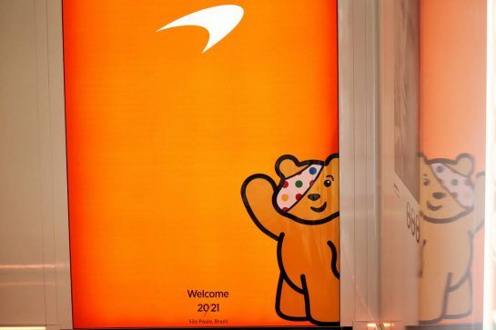 McLaren - supporting BBC Children in Need: Pudsey Bear.
08.11.2018. Formula 1 World Championship, Rd 20, Brazilian Grand Prix, Sao Paulo, Brazil, Preparation Day.
- www.xpbimages.com, EMail: requests@xpbimages.com - copy of publication required for printed pictures. Every used picture is fee-liable. © Copyright: Batchelor / XPB Images