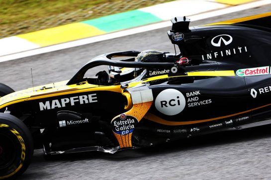 Nico Hulkenberg (GER) Renault Sport F1 Team RS18.
09.11.2018. Formula 1 World Championship, Rd 20, Brazilian Grand Prix, Sao Paulo, Brazil, Practice Day.
- www.xpbimages.com, EMail: requests@xpbimages.com - copy of publication required for printed pictures. Every used picture is fee-liable. © Copyright: Moy / XPB Images