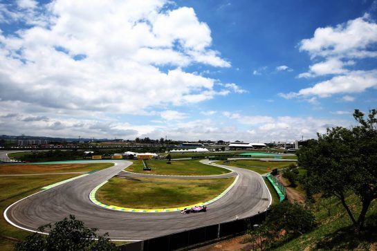 Esteban Ocon (FRA) Racing Point Force India F1 VJM11.
09.11.2018. Formula 1 World Championship, Rd 20, Brazilian Grand Prix, Sao Paulo, Brazil, Practice Day.
- www.xpbimages.com, EMail: requests@xpbimages.com - copy of publication required for printed pictures. Every used picture is fee-liable. © Copyright: Moy / XPB Images