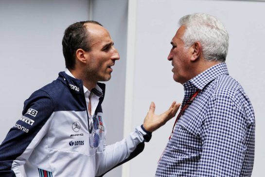 (L to R): Robert Kubica (POL) Williams Reserve and Development Driver with Lawrence Stroll (CDN) Racing Point Force India F1 Team Investor.
09.11.2018. Formula 1 World Championship, Rd 20, Brazilian Grand Prix, Sao Paulo, Brazil, Practice Day.
- www.xpbimages.com, EMail: requests@xpbimages.com - copy of publication required for printed pictures. Every used picture is fee-liable. © Copyright: Moy / XPB Images