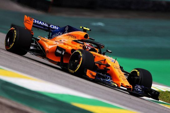 Stoffel Vandoorne (BEL) McLaren MCL33.
09.11.2018. Formula 1 World Championship, Rd 20, Brazilian Grand Prix, Sao Paulo, Brazil, Practice Day.
- www.xpbimages.com, EMail: requests@xpbimages.com - copy of publication required for printed pictures. Every used picture is fee-liable. © Copyright: Photo4 / XPB Images