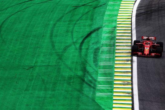 Sebastian Vettel (GER) Ferrari SF71H.
09.11.2018. Formula 1 World Championship, Rd 20, Brazilian Grand Prix, Sao Paulo, Brazil, Practice Day.
- www.xpbimages.com, EMail: requests@xpbimages.com - copy of publication required for printed pictures. Every used picture is fee-liable. © Copyright: Photo4 / XPB Images