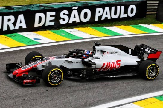 Romain Grosjean (FRA) Haas F1 Team VF-18.
10.11.2018. Formula 1 World Championship, Rd 20, Brazilian Grand Prix, Sao Paulo, Brazil, Qualifying Day.
- www.xpbimages.com, EMail: requests@xpbimages.com - copy of publication required for printed pictures. Every used picture is fee-liable. © Copyright: Moy / XPB Images